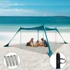 Toldo de Praia Lycra Transfronteiriço Proteção Solar Externa e Frescor Lycra Elástico em Quatro Lados Tenda Toldo para Acampamento à Beira-Mar