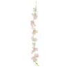 Guirnalda de flores de glicinia artificial, cadena de flores de orquídea, decoración de centro comercial, decoración de techo de boda, vid de flor de frijol de tela de seda densa