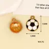 Accesorios DIY de Aleación con Goteo de Aceite Equipo Deportivo Colgante de Fútbol Baloncesto Voleibol Llavero Colgante de Pulsera