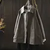 Chaqueta de Cuero Estilo Retro Americano para Otoño Temprano para Mujer 2025 Nuevo Estilo Bolsillo Grande Holgada Versátil Solapa Chaqueta de Cuero