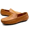 Zapatos para Hombre Tallas Grandes Primavera y Otoño 2025 Nuevos Zapatos Casuales para Hombre Zapatos de Piel Estilo Coreano Talla Grande Suela Suave Zapatos Perezosos de Frijol Zapatos para Hombre