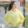 2025 Nova Roupa de Proteção Solar de Verão para Mulheres Cor Pura Ultrafina Respirável Secagem Rápida Roupa de Proteção Solar Jaqueta Estilo Popular Seda Gelo para Exterior
