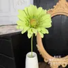 Gerbera flor artificial de un solo tallo Margarita africana margarita estilo fresco flor falsa decoración suave para el hogar flor de seda para fotografía