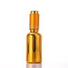 Frasco de Óleo Essencial Dourado Galvanizado Frasco Spray Tônico 50ml Vidro Galvanizado Pressão Loção Cosméticos Reembalado Frasco Vazio