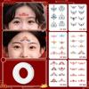 2025 Año de la Serpiente Año Nuevo Maquillaje para Actuación Infantil Sticker para Cejas Impermeable Color Antiguo Sticker de Esquina Grande Cabeza