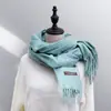25 Cachecol de Imitação de Caxemira de Cor Pura para Outono e Inverno, Lenço Xale Versátil Super Macio para Mulheres, Fabricante Transfronteiriço, Presentes Atacado