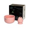 Fornecimento Exclusivo Transfronteiriço de Novo Tigela de Matcha Flor de Cerejeira Estilo Japonês com Bico, Batedor de Chá Rosa de Cerâmica, Ferramenta para Preparo de Chá, Amazon