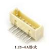 Producción de 1,25 conectores mm2345678P en línea, pin curvo horizontal, pin beige, terminal de soporte, conector de cobre