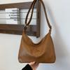 Bolso cruzado de piel suave de gran capacidad para mujer, novedad de 2025, bolso de hombro informal retro combinable, bolso bandolera sencillo.