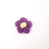 Flor de sopro em estoque lã crochê flor pequena DIY acessórios para grampo de cabelo roupas de crochê feitas à mão grampo de cabelo broche acessórios