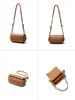 Bolsa Feminina Pequena de Couro Genuíno Estilo Fragrância Versátil para o Dia a Dia Bolsa Tecida de Axila Moda Novo Estilo Bolsa Transversal Pequena Quadrada Bolsa de Ombro Único Casual Feminina