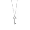 Chave da Sorte Novo Estilo Flash Diamante Vazado Colar de Chave Exquisito Doce Moda Versátil Luxo Leve Personalidade Clavícula Colar Feminino