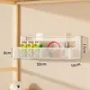 Estante de almacenamiento para dormitorio sin taladro para artículos pequeños y productos de cuidado de la piel, estante de almacenamiento de pared para literas
