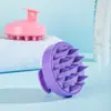 Cepillo para Champú de Gel de Silicona de Color Nuevo Transfronterizo Cepillo Masajeador Rascador de Cuero Cabelludo Doméstico Peine Masajeador de Cuero Cabelludo