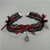 Collar con Colgante de Corazón con Borde de Encaje para Mujer, Gargantilla de Moda Negra de Nicho, Cadena Personalizada Simple para Clavícula, Estilo Oscuro