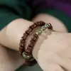 Pulseiras de Contas Aromáticas, Pulseiras de Contas de Bambu, Pulseiras Naturais de Medicina Chinesa, Feitas à Mão Usando Técnicas Antigas, Atacado Direto do Fabricante
