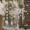 5 Piezas Suministros para Decoración Navideña Colgantes Transparentes Acrílicos Colgantes de Copo de Nieve Simulados Carámbanos Adornos de Prisma de Hielo para Árbol de Navidad