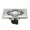 Desagüe de piso de acero inoxidable gris con pistola de galvanoplastia, desodorante, núcleo de cobre para desagüe de piso, ducha de baño, lavadora, universal, gran desplazamiento