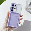 Capa de Celular Case Porta-Cartão 2 em 1 de Gel para Samsung S24ULTRA Tendência S23ULTRA Furo Fino S22U