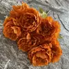 Ramo de flores de seda de peonía de 7 cabezas estilo nórdico para decoración del hogar, ramo pequeño, ramo de mano, decoración de boda, flores artificiales