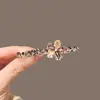 Pin de trigo para estudiante coreana 2024 nuevo pasador de moda con diamantes de imitación clip lateral para flequillo de temperamento de celebridad de internet