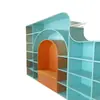 Estante de Leitura de Chão com Camadas, Grades de Leitura, Luzes e Grades de Leitura de Formato Especial, Madeira, Grande Biblioteca, Estante para Sala de Leitura Infantil