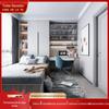 Moderno simples apartamento pequeno casa quarto espaço usar cabeceira armazenamento guarda-roupa mesa integrada tatami de alumínio