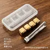 Fabricante Direto Conjunto de Cubos de Gelo de Aço Inoxidável, Cubos de Gelo Dourados de Congelamento Rápido, Ferramenta de Resfriamento de Gelo para Bar e Casa