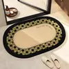 Tapete de Chão para Banheiro de Terra de Diatomáceas Absorvente Secagem Rápida Resistente à Sujeira Antiderrapante Tapete Doméstico para Porta de Banheiro Tapete de Porta de Banheiro