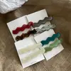 Pacote com 2 Grampos de Cabelo Acrílico Ondulados para Mulheres Simples Versátil Elegante Presilha Lateral para Franja Grampo Bico de Pato Vintage ins