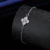 Pulseira Banhada a Prata S925 Estilo Tiktok para Mulheres, Brincos de Trevo com Zircônia Microincrustada de Um Quilate, Joias Estilo Floresta