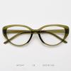 72347 nuevo marco de gafas retro artístico con forma de gato TR90 para miopía, marco de gafas liso de moda para mujer con graduación