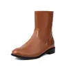 Botines para Hombre Otoño/Invierno 2026 Suela Plana Estilo de Comercio Exterior Material PU Clásico 3 Colores Disponibles Cremallera Lateral