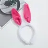 Diadema de Conejo de Peluche Linda Coreana Accesorios para Fiestas Infantiles y Actuaciones Diadema con Orejas de Conejo y Lazo de Pascua