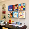 Pintura Decorativa Restaurante Dopamina Estilo Nuevo 2026 Divertido Dibujo Animado Pintura Colgante de Pared para Comedor Pintura Combinada de Arte Creativo