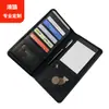 Portapasaporte de PU Personalizado para Hombres con Múltiples Ranuras para Tarjetas, Portatarjetas de Identificación Bancaria, Portapasaporte para Viajes Largos, Billetera Multifuncional para Monedas