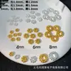 Espaciadores de Rueda de Copo de Nieve de 4/6/8 mm Base de Flor Cuentas para Pulsera Colgante Hecho a Mano DIY Accesorios de Joyería de Aleación