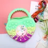 Bolsa de Silicona al por Mayor Bolso Cruzado para Niñas Almacenamiento Billetera para Monedas Alivio del Estrés Infantil Bolsa Tote de Hombro con Burbujas Bolsa de Almacenamiento Regalo