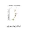 E13323 Moda Europea y Americana Personalizado Forma de C Exquisito Lujo Ligero Colgador de Oreja de Diamante Geometría Exagerada Nuevo Producto Clavo de Oreja Clip para Cartílago de la Oreja