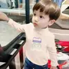 Y2167# camiseta interior de primavera para niños camiseta de manga larga para niños grandes de terciopelo abrigo fino de primavera y otoño camiseta de manga larga de moda