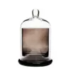Decoración de Interiores Hongyu Estilo Europeo Simple Transparente Vidrio Vela Aromaterapia Campana Dorada Difusor Piedra Contenedor Se Puede Personalizar