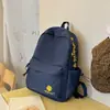 Mochila Casual Simples Versátil Bordado Atmosférico com Letras Estilo Coreano Design de Nicho Mochila Escolar para Estudante