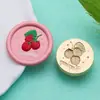 Cabezas de Sellos de Cera Serie Floral en Relieve, Diseños Artísticos de Plantas, Cerezo, Crisantemo Silvestre, Cabezas de Sellos de Cera de Latón Macizo al por Mayor