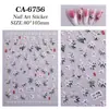 Adesivos para Unhas com Relevo de Flor Lírio Cruzado Lote Misto Múltiplos Estilos Flor do Diabo 3D Adesivos de Unha DIY Estilo CA