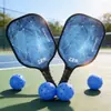 Conjunto de Raquetes de Pickleball com Raquetes de Madeira de Choupo, Raquetes de Pickleball Profissionais com Design Impresso, Conjunto Duplo de Raquetes com Bolas, Atacado