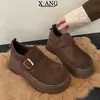 Zapatos para mujer estilo Birkenstock, totalmente cerrados, de suela gruesa y piel genuina, nueva colección otoño/invierno 2026, mocasines casuales versátiles para mujer