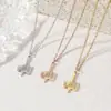 Novo Colar de Aço Inoxidável Que Não Desbota, Corrente para Clavícula Feminina, Luxo Leve, Alto Padrão, Colar com Pingente Versátil, Colar Feminino de Aço Titânio