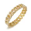 Pulseira Feminina Diamante Vazado Liga Moda Personalizada Corrente Torcida Fivela Não Desbota Ouro Joias Atacado Spot Transfronteiriço