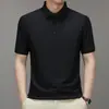 Camisa polo masculina de manga curta, respirável, secagem rápida, com gola de lapela, cor sólida casual, resistente a rugas, não precisa passar, leve, atacado