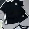 Camiseta Casual Top Estiloso Estilo Coreano Color Block Manga Curta Gola Redonda Feita de Algodão Puro, Camiseta Lisa Confortável e Estilosa